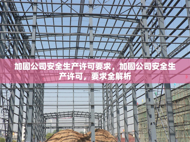 加固公司安全生產(chǎn)許可要求，加固公司安全生產(chǎn)許可，要求全解析