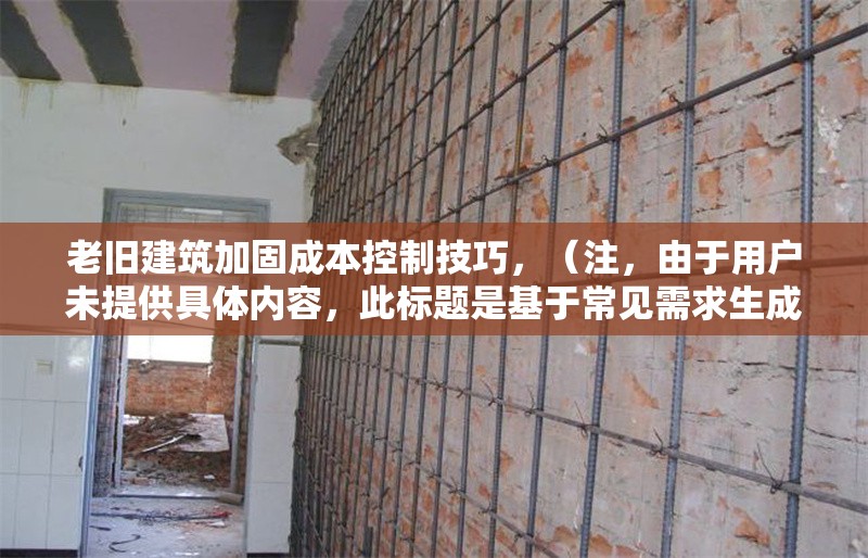 老舊建筑加固成本控制技巧，（注，由于用戶未提供具體內(nèi)容，此標(biāo)題是基于常見(jiàn)需求生成的通用示例。若需更精準(zhǔn)的標(biāo)題，請(qǐng)補(bǔ)充相關(guān)內(nèi)容細(xì)節(jié)。）
