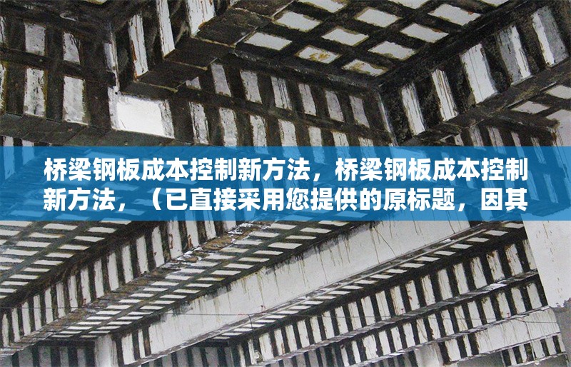 橋梁鋼板成本控制新方法，橋梁鋼板成本控制新方法，（已直接采用您提供的原標(biāo)題，因其簡潔明確符合需求） 行業(yè)新聞 第1張