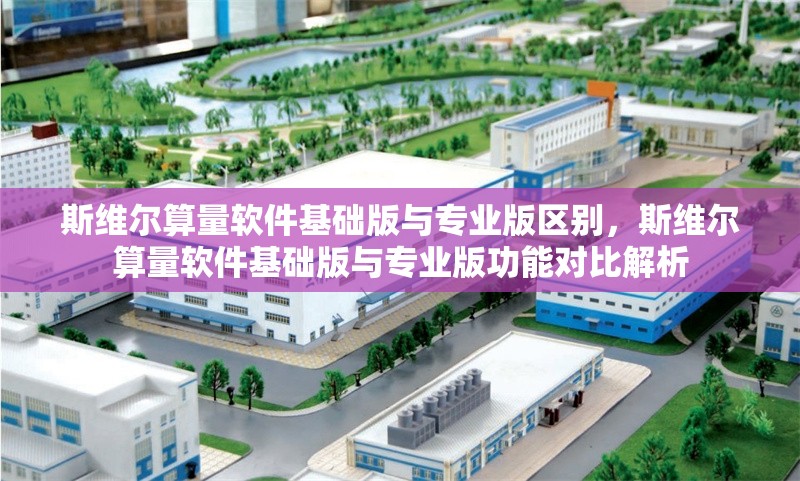 斯維爾算量軟件基礎(chǔ)版與專業(yè)版區(qū)別，斯維爾算量軟件基礎(chǔ)版與專業(yè)版功能對比解析 行業(yè)新聞