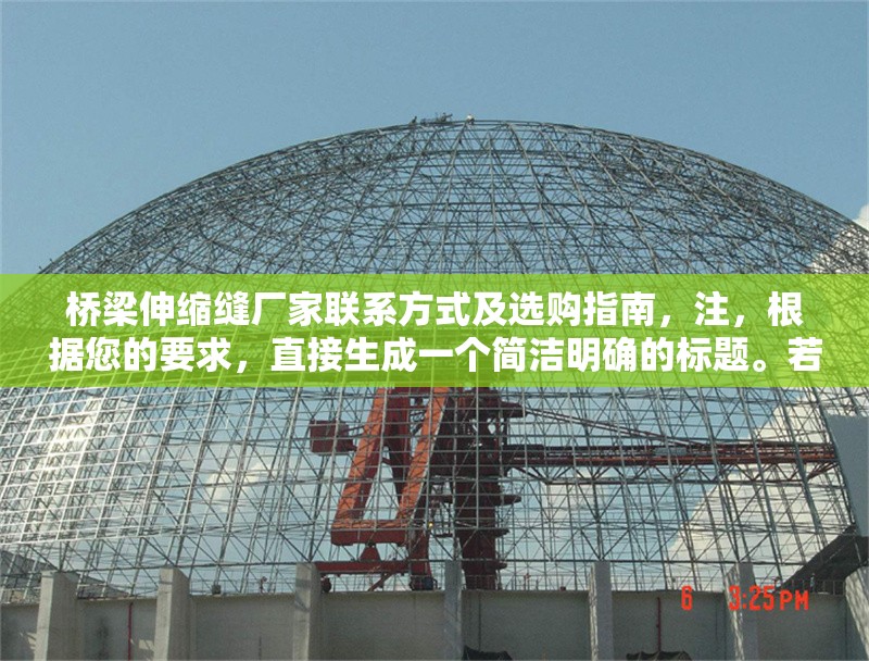 橋梁伸縮縫廠家聯(lián)系方式及選購(gòu)指南，注，根據(jù)您的要求，直接生成一個(gè)簡(jiǎn)潔明確的標(biāo)題。若需調(diào)整方向（如更側(cè)重價(jià)格、地區(qū)等），可補(bǔ)充說明具體需求。